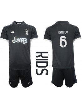 Juventus Danilo Luiz #6 Ausweichtrikot für Kinder 2023-24 Kurzarm (+ Kurze Hosen)